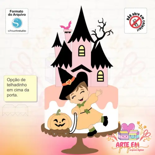 Arquivo Corte: Topo de Bolo Halloween
