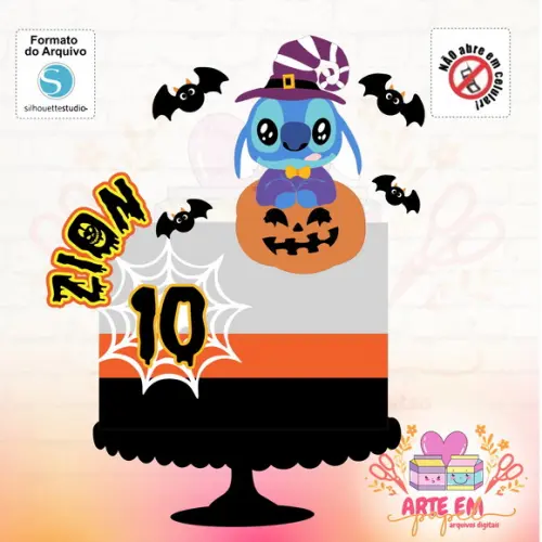 Arquivo Corte: Topo de Bolo Halloween