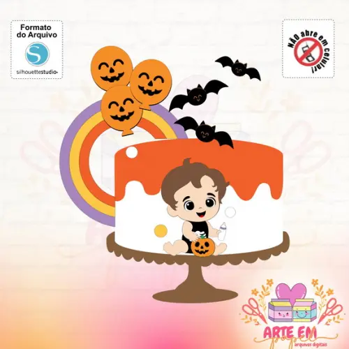 Arquivo Corte: Topo de Bolo Halloween
