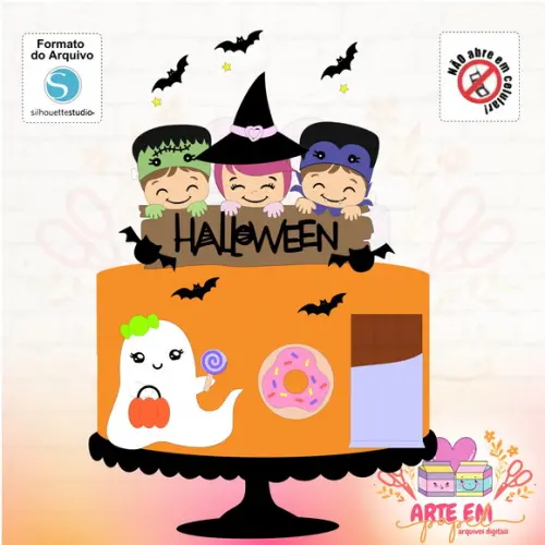 Arquivo Corte: Topo de Bolo Halloween 011