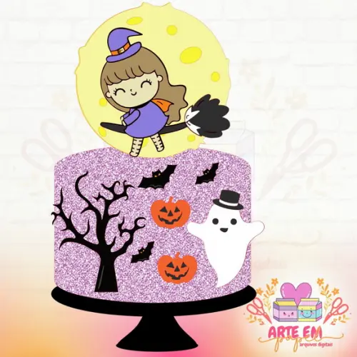 Arquivo Corte: Topo de Bolo Halloween 02