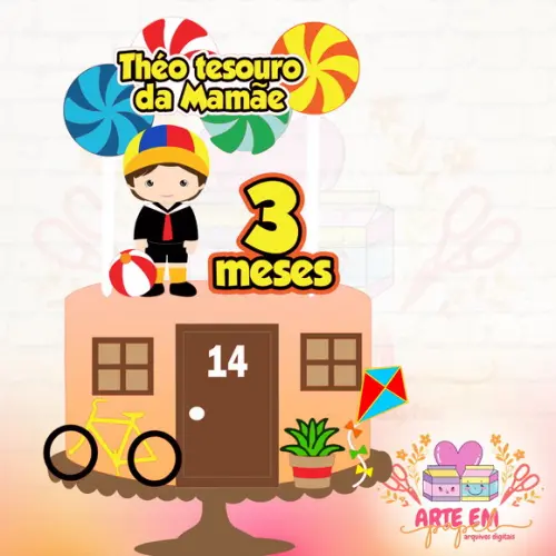 Arquivo Corte: Topo de Bolo Kiko Tesouro da Mamae 02