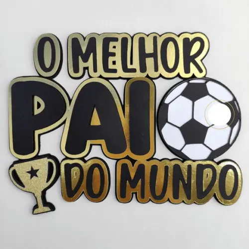Arquivo Corte: Topo de Bolo Melhor Pai do Mundo 03