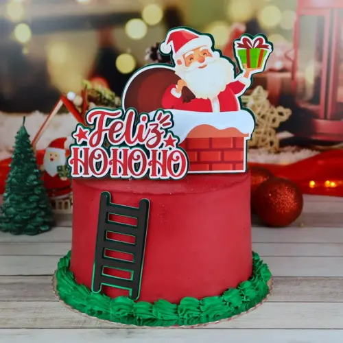 Arquivo Corte: Topo de Bolo Natal Hohoho