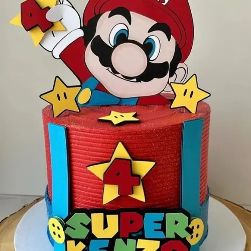 Arquivo Corte: Topo de Bolo Super Mário Bros