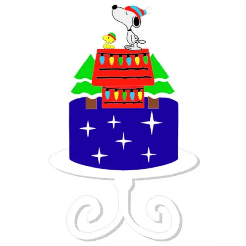 Arquivo Corte: Topo de Bolo Snoopy Natal 086