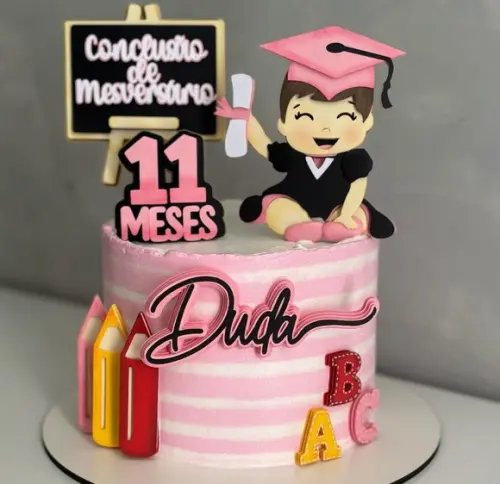 Arquivo Corte: Topo Formatura Mesversario Menina