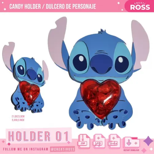 Arquivo de Corte: Caixinha Lilo Stitch