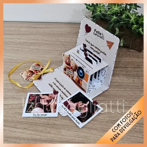 Arquivo de Corte: Cartão com Fotos Dia dos Namorados
