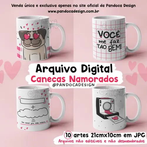 Arquivo de Corte: Combo Arte Caneca Dia Dia dos Namorados 01