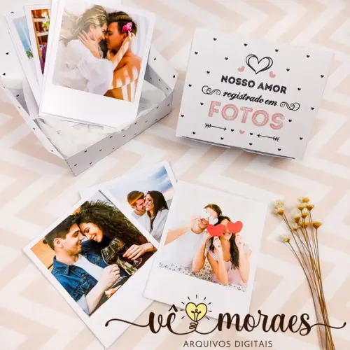 Arquivo de Corte: Cx c/ Fts Polaroids Dia dos Namorados