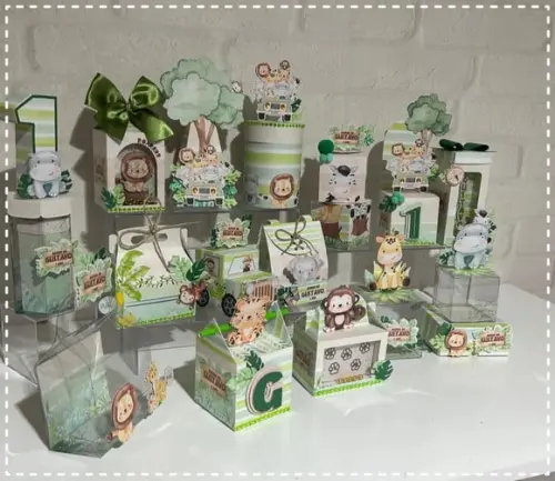Arquivo de Corte: Kit Caixinhas Safari Aquarela 002