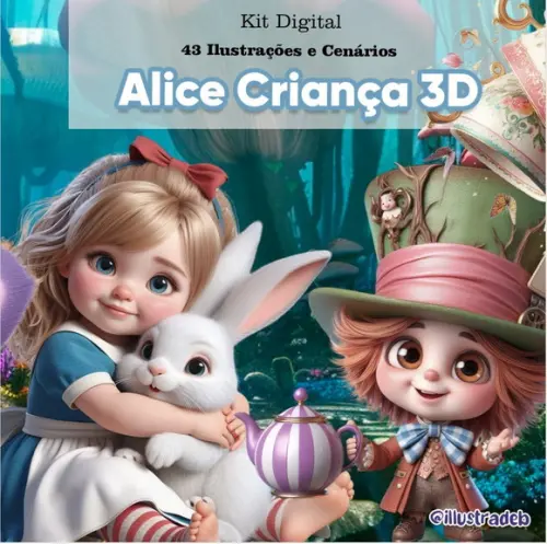 Arquivo de Corte: Kit Digital Alice no País das Maravilhas