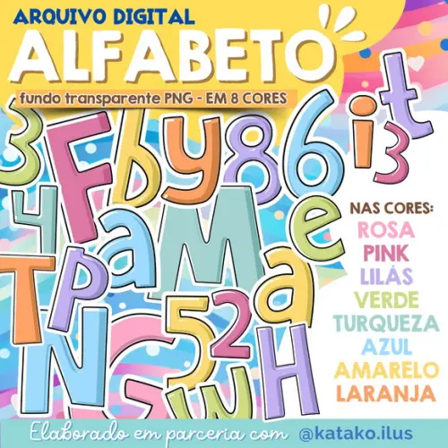 Arquivo de Corte: Kit Digital Alfabeto