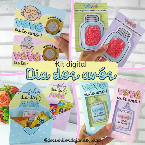 Arquivo de Corte: Kit Digital Dia dos Avós