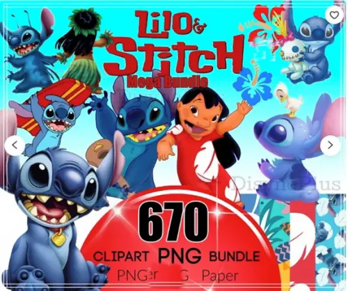 Arquivo de Corte: Kit Digital Lilo Stitch