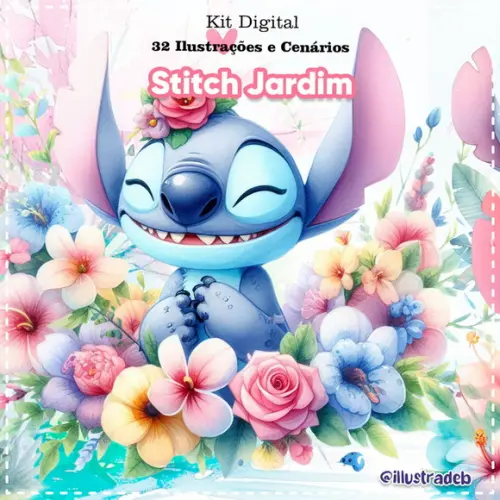Arquivo de Corte: Kit Digital Lilo Stitch Jardim