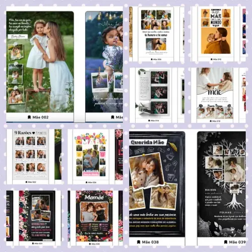 Arquivo de Corte: Pack Canva 40 Quadro Dia das Mães