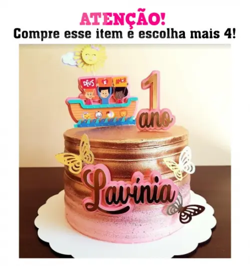 Arquivo de Corte: Topo de Bolo 3 Palavrinhas 001