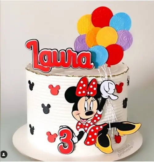 Arquivo de Corte: Topo de Bolo Baby Minnie Vermelha 04