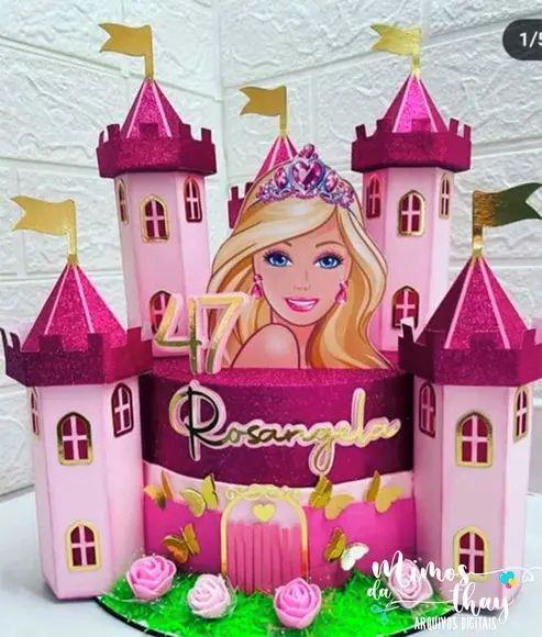 Arquivo de Corte: Topo de Bolo Barbie 004