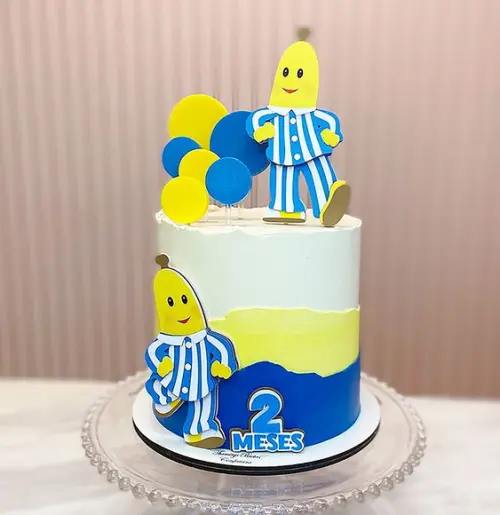 Arquivo de Corte: Topo de Bolo Bananas de Pijama 001