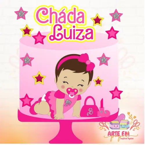 Arquivo de Corte: Topo de Bolo Barbie Baby