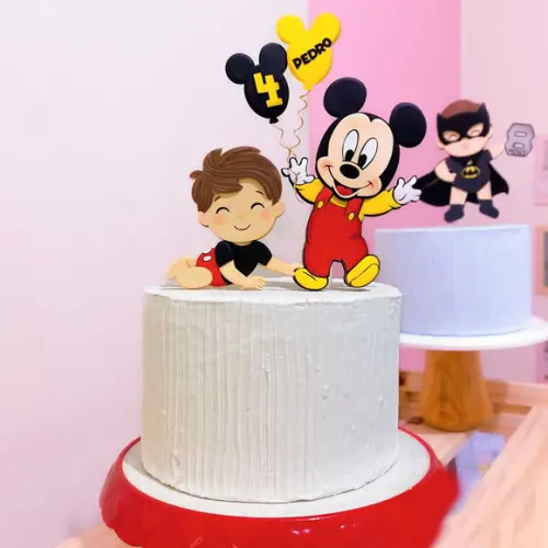 Arquivo de Corte: Topo de Bolo Bebê Menino e Mickey Baby 010