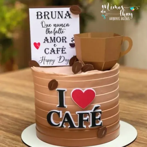 Arquivo de Corte: Topo de Bolo Café 002