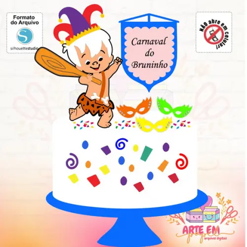 Arquivo de Corte: Topo de Bolo Carnaval 007