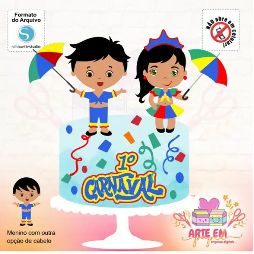 Arquivo de Corte: Topo de Bolo Carnaval 013