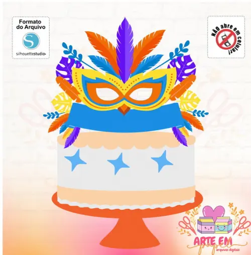 Arquivo de Corte: Topo de Bolo Carnaval 015