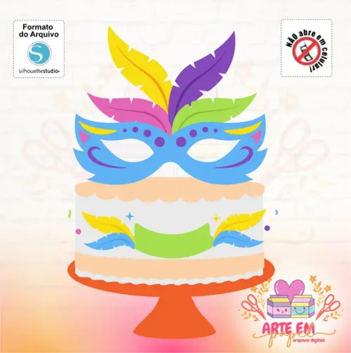 Arquivo de Corte: Topo de Bolo Carnaval 017