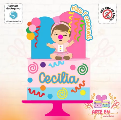 Arquivo de Corte: Topo de Bolo Carnaval 021