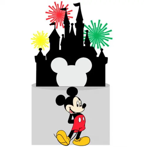 Arquivo de Corte: Topo de Bolo Castelo Mickey