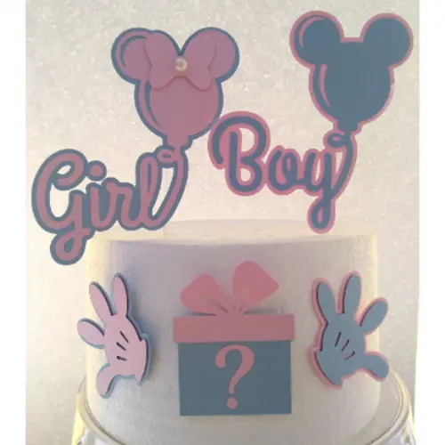 Arquivo de Corte: Topo de Bolo Chá Revelação Girl And Boy