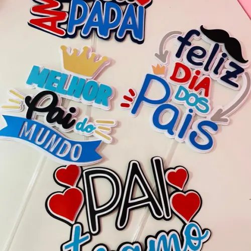 Arquivo de Corte: Topo de Bolo Combo Dia dos Pais