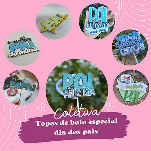 Arquivo de Corte: Topo de Bolo Combo Dia dos Pais 003