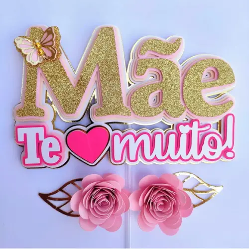 Arquivo de Corte: Topo de Bolo Dia das Mães 001