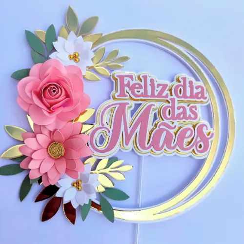 Arquivo de Corte: Topo de Bolo Dia das Mães 011