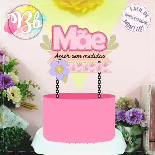 Arquivo de Corte: Topo de Bolo Dia das Mães 043