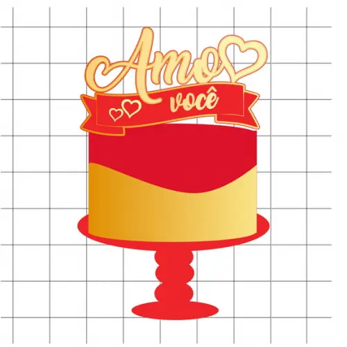 Arquivo de Corte: Topo de Bolo Dia dos Namorados 015