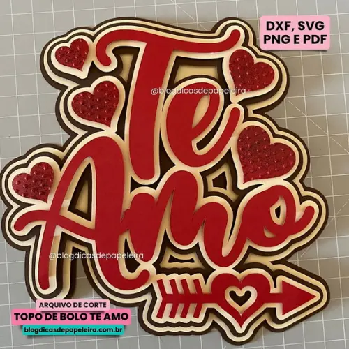 Arquivo de Corte: Topo de Bolo Dia dos Namorados 053