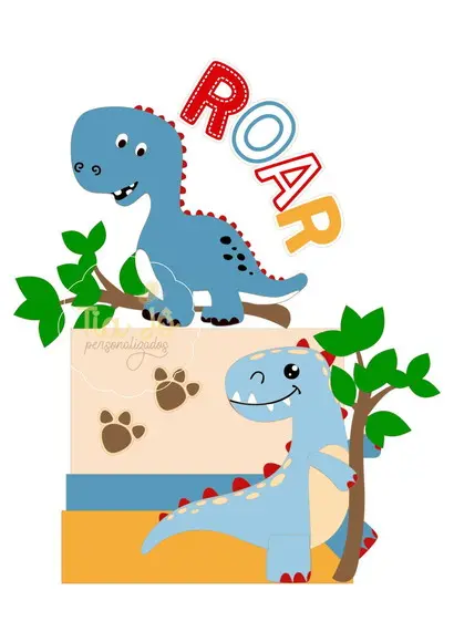 Arquivo de Corte: Topo de Bolo Dinossauro 021