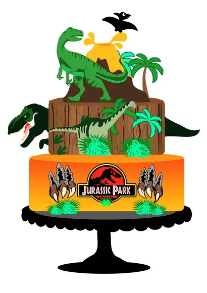Arquivo de Corte: Topo de Bolo Dinossauro 049