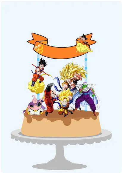 Arquivo de Corte: Topo de Bolo Dragon Ball 001