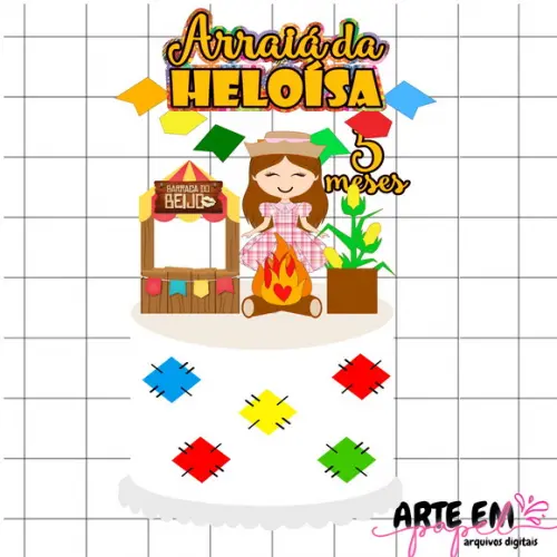 Arquivo de Corte: Topo de Bolo Festa Junina 010