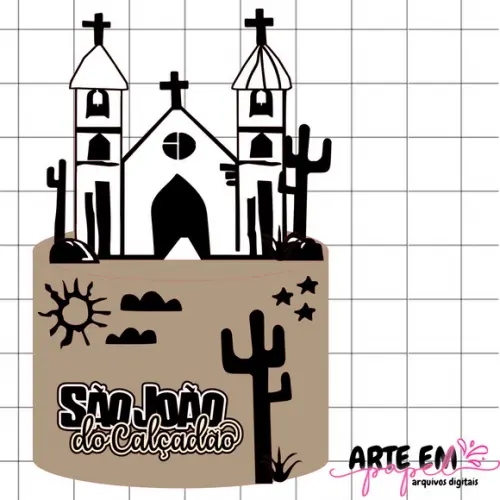 Arquivo de Corte: Topo de Bolo Festa Junina 030