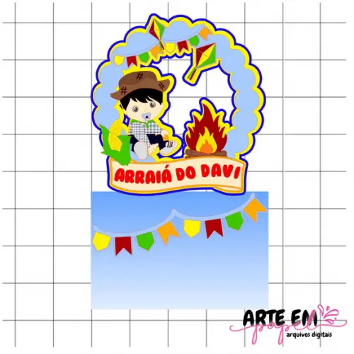 Arquivo de Corte: Topo de Bolo Festa Junina 050