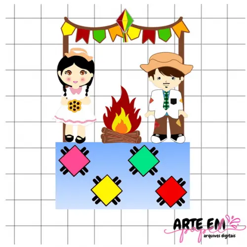 Arquivo de Corte: Topo de Bolo Festa Junina 051